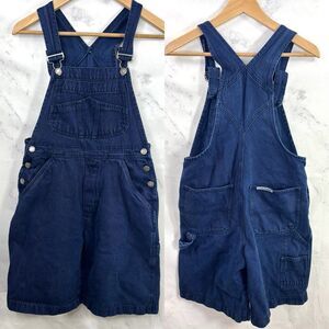 vintage 90s London London Denim Overalls Shorts Grunge Women Blue Bib Baggy S